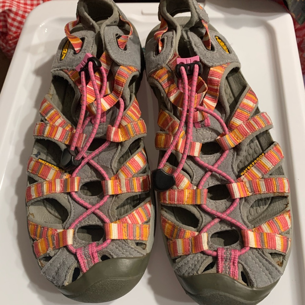 Keen Pink Orange Sandals hardly used!